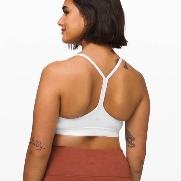 🤍 SOLD! Lululemon WHITE Flow Y Bra Nulu 🤍 - Picture 8 of 9